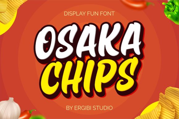 Osaka Chips Font: A Playful Typeface for Your Crafted Products
