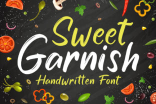 Sweet Garnish: A Handwritten Font for Creative Branding Projects
